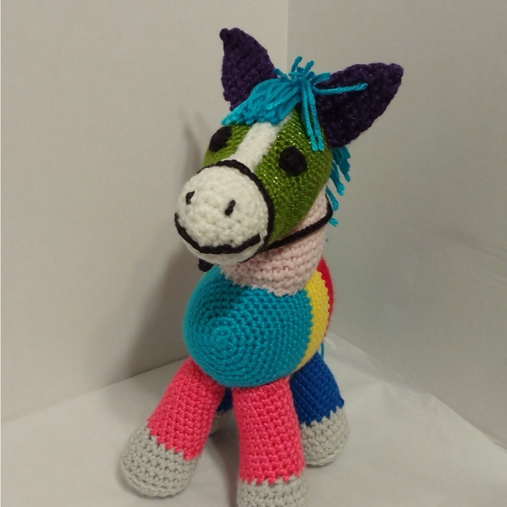 Colorful Crochet Horse Toy